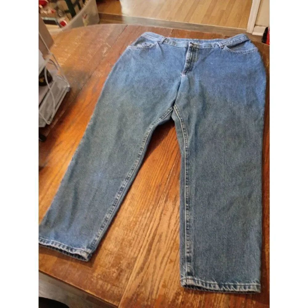 24W Medium Lee Denim Blue Jeans Casual Pants Pockets Belt Loops